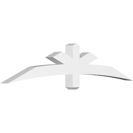 Ekena Millwork Alberta Architectural Grade PVC Gable Bracket, 72"W x 15"H x 4"D x 4"F, 5/12 Pitch GBP072X15X0404ALB00